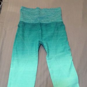 Turquoise high waisted leggings